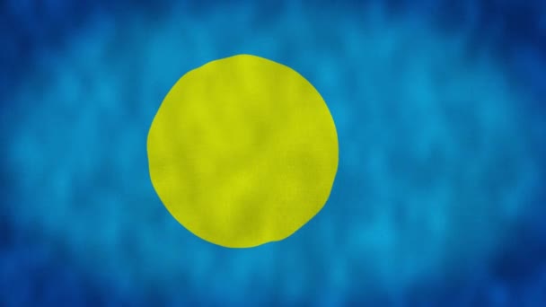 Flaga Palau Waving Flaga Palau Flaga Palau Waving Animation Flaga — Wideo stockowe