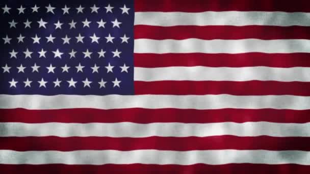 Amerykańska Flaga Wideo Stany Zjednoczone Amerykańska Flaga Slow Motion Wideo — Wideo stockowe