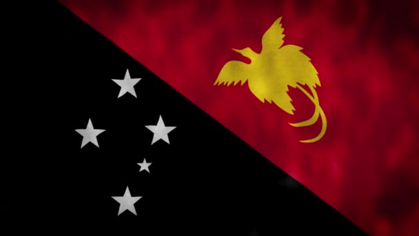 Папуа Нова Гвінея Waving Flag Papua New Guinea Flag Flag — стокове відео