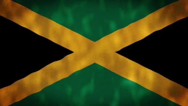 Steagul Jamaicăi Rezoluție Înaltă Calitate — Videoclip de stoc