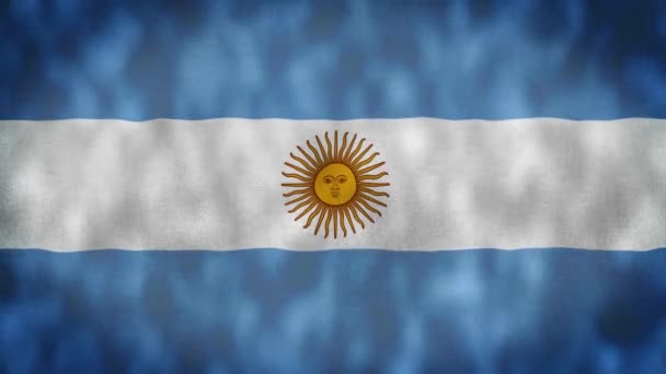 阿根廷国旗 全国2D阿根廷国旗飘扬 阿根廷无缝循环动画的标志 阿根廷国旗4K背景 阿根廷国旗斗篷 — 图库视频影像