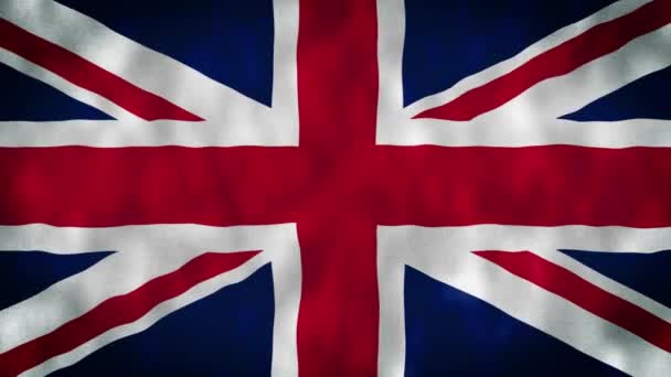Vlajka Spojeného Království Velká Británie Mává Vlajkou Britský Národní Detailní — Stock video
