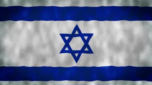 Uma Bela Vista Vídeo Bandeira Israel Bandeira Acenando Vídeo Israel — Vídeo de Stock