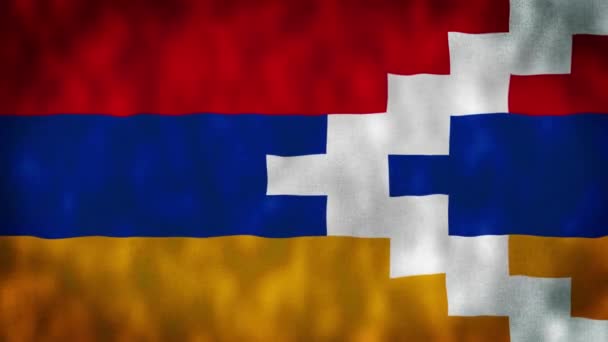 Artsakh Bayrağı Ulusal Artsakh Bayrağı Dalgalanıyor — Stok video