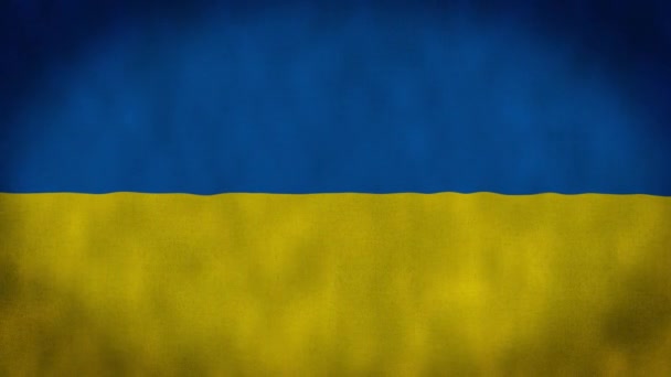 Государственный Флаг Украины Плавная Петля Анимации Украинского Флага Бесшовная Анимация — стоковое видео