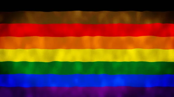 フィラデルフィアの誇りフラグイラスト4Kで高品質のテクスチャ Lgbt レズビアン バイセクシャル トランスジェンダーの社会運動 幸福の自由の概念は 同性カップルを愛し — ストック写真