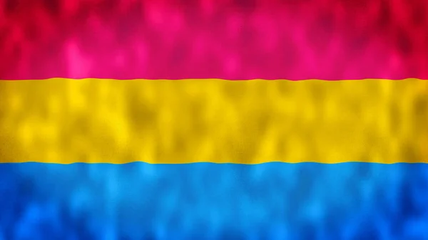 Пансексуальный Флаг Панельный Флаг Развевающийся Ветру Высококачественной Текстурой Лгбт Лесбиянки — стоковое фото