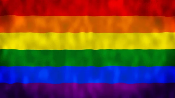 Lgbtプライドフラグイラスト ゲイの権利 男女平等 多様性への寛容 6月パレードのお祝いのレインボー6ストライプシンボル プライド月間 — ストック写真
