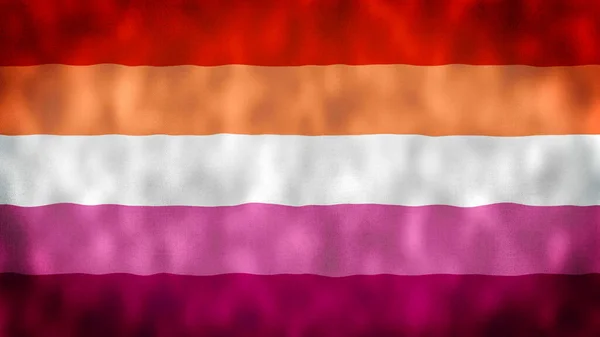オレンジピンクの旗のイラストの5本縞の変種 プライド旗イラスト — ストック写真