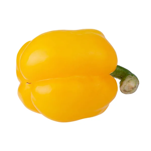 Żółty Papryka Odizolowany Białym Tle — Zdjęcie stockowe