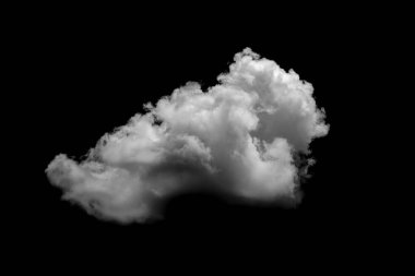 Siyah zemin üzerindeki beyaz bulutların gerçek bulutları vardır. Beyaz bulut, siyah arka planda izole olmuş gerçekçi bir bulut. Beyaz tüylü kümülüs bulutu siyah arkaplanda izole edilmiş