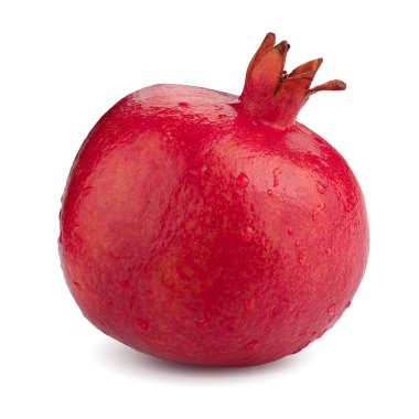 Beyaz zemin üzerinde izole nar meyvesi