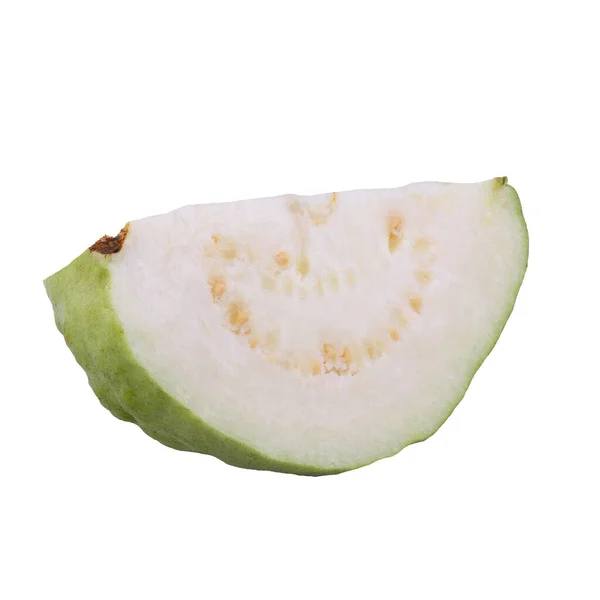 Fruta Goiaba Isolada Sobre Fundo Branco — Fotografia de Stock