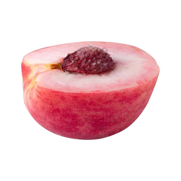 Mogna Saftiga Persikor Frukt Isolerad Vit Bakgrund — Stockfoto