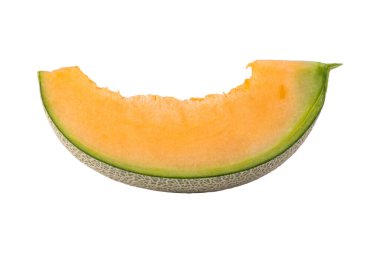 Beyaz arkaplanda izole edilmiş kavun.
