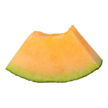 Beyaz arkaplanda izole edilmiş kavun.