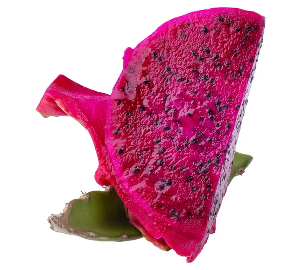 Red Dragonfruit Red Pitaya Isolato Uno Sfondo Trasparente — Foto Stock
