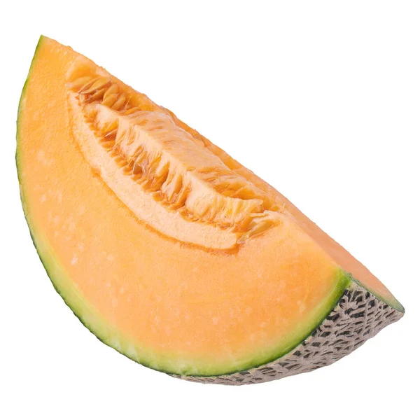 Meloen Meloen Geïsoleerd Een Witte Achtergrond — Stockfoto