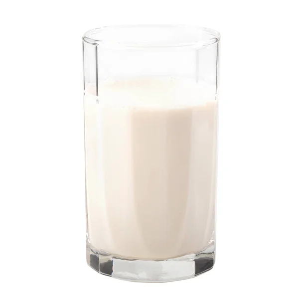 Glas Milch Isoliert Auf Weißem Hintergrund — Stockfoto