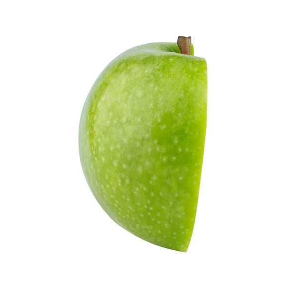 Свежий Зеленый Яблоко Изолированы Белом Фоне — стоковое фото