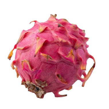 Kızıl Ejder Meyvesi ya da Kızıl Pitaya saydam bir arkaplanda izole edilmiş.