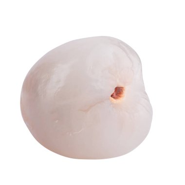 Taze liçi ya da litchi meyvesi beyaz arka planda izole edilmiş, PNG.
