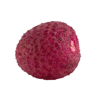 Taze liçi ya da litchi meyvesi beyaz arka planda izole edilmiş, PNG.