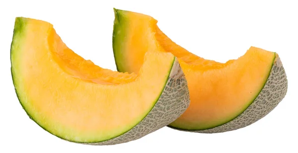 Melon Melonowy Izolowany Białym Tle — Zdjęcie stockowe