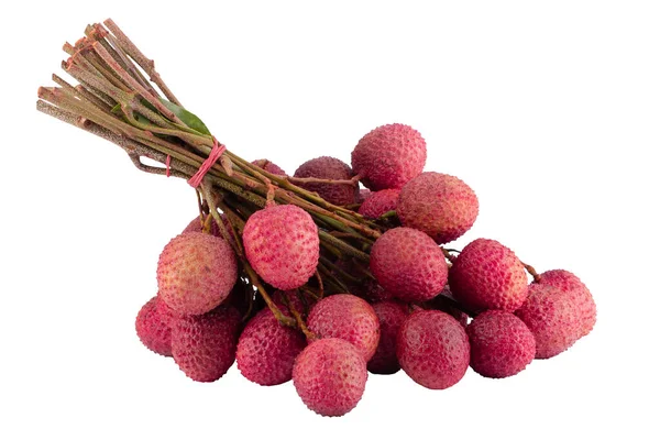 Frutta Fresca Litchi Litchi Isolata Fondo Bianco Png — Foto Stock