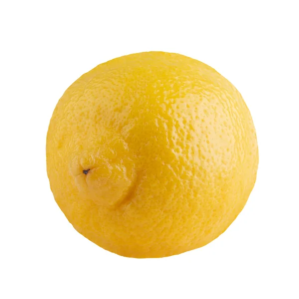 Gelbe Zitrone Isoliert Auf Weißem Hintergrund — Stockfoto