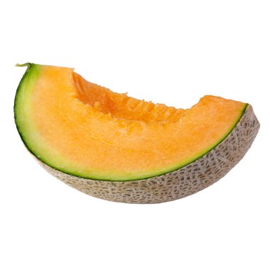 Beyaz arkaplanda izole edilmiş kavun.