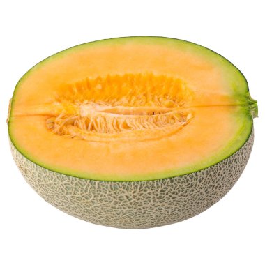 Beyaz arkaplanda izole edilmiş kavun.