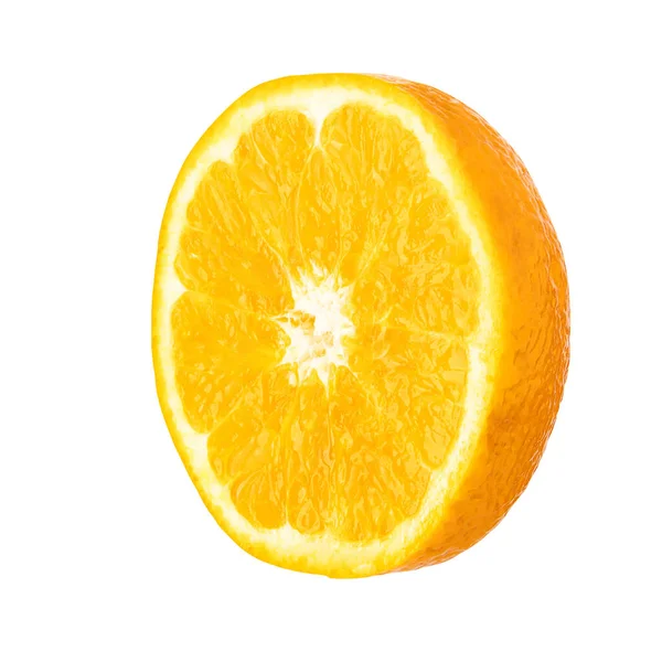 白い背景に新鮮なオレンジが実を結び — ストック写真