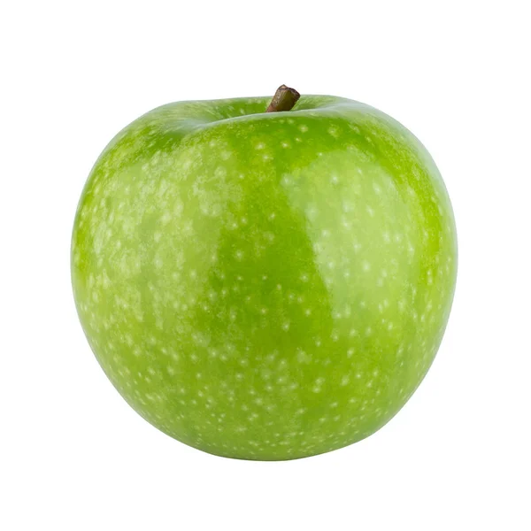 Verse Groene Appel Geïsoleerd Een Witte Achtergrond — Stockfoto