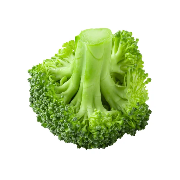 Färsk Broccoli Block För Matlagning Isolerad Vit Bakgrund — Stockfoto