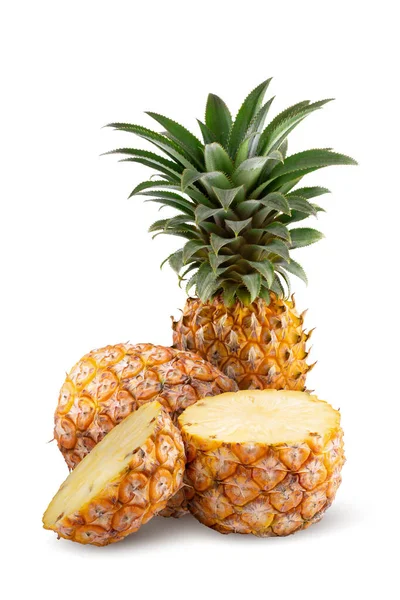 Rijp Ananas Fruit Geïsoleerd Een Witte Achtergrond — Stockfoto