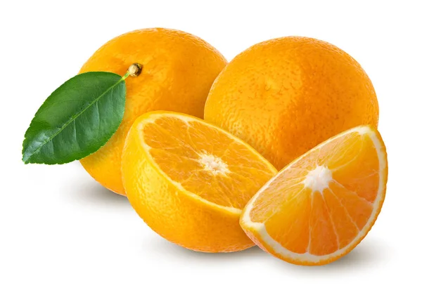 Beyaz Arka Planda Izole Edilmiş Taze Portakal Meyvesi — Stok fotoğraf