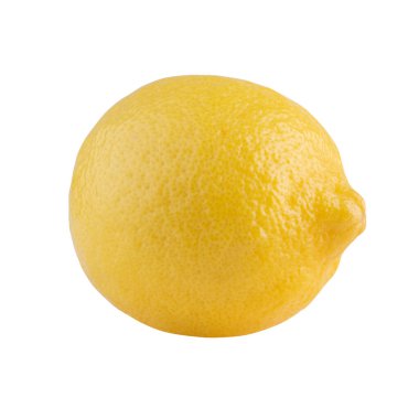 Sarı limon beyaz arkaplanda izole.