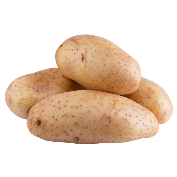 Patatas Crudas Aisladas Sobre Fondo Blanco — Foto de Stock