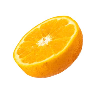Beyaz arka planda izole edilmiş taze portakal meyvesi