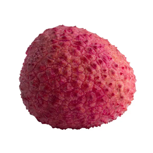 Fructe Proaspete Sau Litchi Izolate Fundal Alb — Fotografie, imagine de stoc