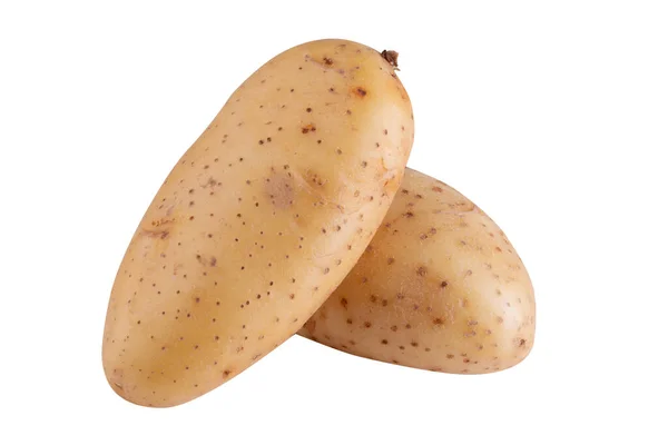 Ruwe Aardappelen Geïsoleerd Een Witte Achtergrond — Stockfoto