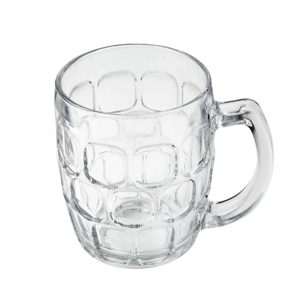 カクテル グラス 白い背景で隔離の空のビール ジョッキ — ストック写真