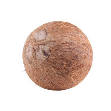 Hindistan cevizi beyaz bir arkaplanda izole edildi