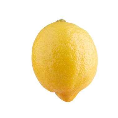 Sarı limon beyaz arkaplanda izole.