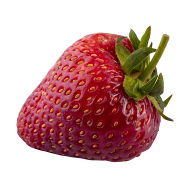 Beyaz arka planda izole edilmiş taze çilek.