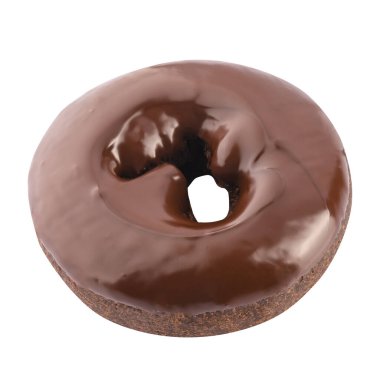 Beyaz bir arka plan üzerinde izole çikolatalı çörek