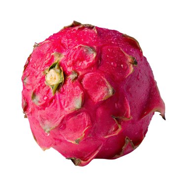 Kırmızı Ejder Meyvesi ya da Pitaya beyaz arka planda izole edilmiş