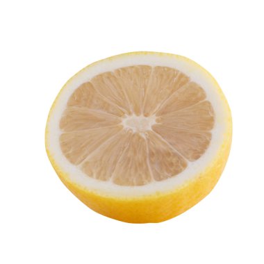 Sarı limon beyaz arkaplanda izole.