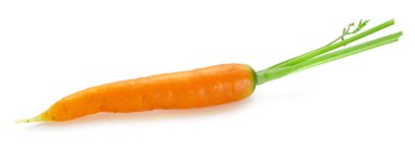 Beyaz arka plan üzerinde izole bebek havuç sebze demet.